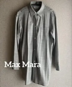 MaxMara ビックカラー長袖シャツ グリーン 38サイズ - メルカリ