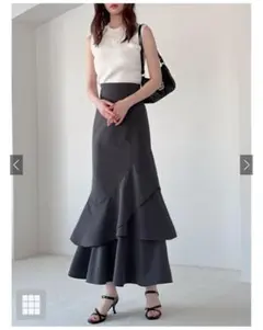 GRL ティアードフリルアシンメトリーマーメイドスカート[gc300]