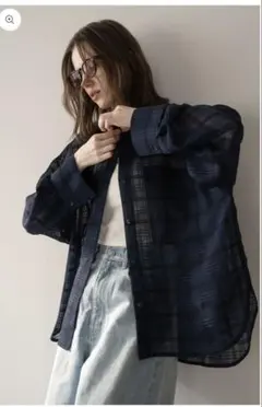 ellie エリー 完売 シアービックシャツ ブラックチェック - メルカリ