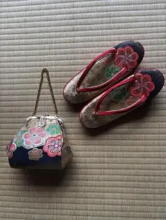新品未使用♡草履バッグセット なごみや 七五三 草履 バッグ セット 7歳 通年用 日本製 はこ