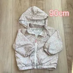 花柄ジャケット 90cm フード付き