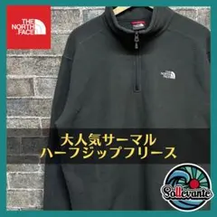 ⭐︎ノースフェイス サーマルハーフジップ古着 刺繍ロゴ ゆるだぼ オーバーサイズ