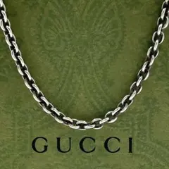 美品✨　グッチ　GUCCIネックレス　あずきチェーン 約50cm シルバー Agのサムネイル