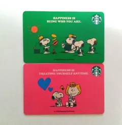 スターバックスカード　Peanuts　スヌーピー　２種類