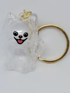 犬　毛　キーホルダー　ポメラニアン　ペット　愛犬　毛玉