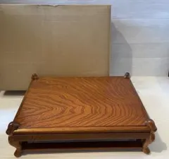 【未使用】高級 唐木花台 黒丹 松彫 大型 横幅56cm 飾り台 盆栽 送料込み 未使用 唐木 黒檀 花台 黒丹 盆栽台 飾り台 香炉台 飾台 置台