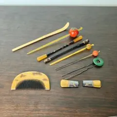 レトロ 和装髪飾り 櫛 簪 笄 こうがい まとめ ビンテージ 和小物