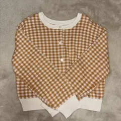 GU　ギンガムチェックカーディガン