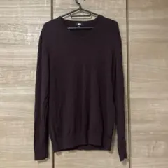 ユニクロVネックニットL