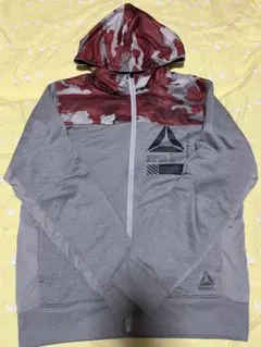 Reebok グレー/レッド迷彩 スエットジャージ上下セット