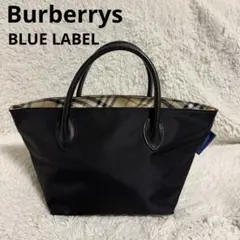 バーバリーズ ノバチェック ミニトートバッグ ハンドバッグ ブラック 舟形