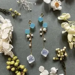 ちゃんまり様専用ハンドメイド❇︎カルセドニーとスコロライトのチャーム