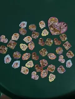 キャラクターイラスト ハート型シール 39枚セット