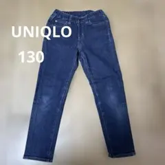 【ユニクロUNIQLO】 ジーパン　ジーンズ　ブルー ネイビー　パンツ　130
