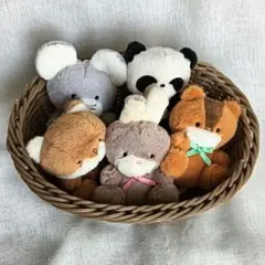 あの頃のともだちぬいぐるみ2コンプ　ねずみ・ぱんだ・りす・うさぎ・きつね　ガチャ