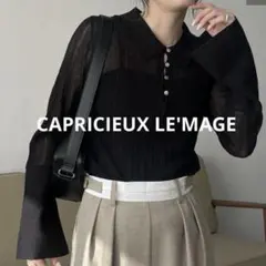 CAPRICIEUX LE'MAGE 襟付シアープルオーバー 黒のサムネイル