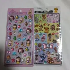 ディズニークラシック　ディズニープリンセス　ボンボンドロップシール
