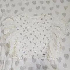 バースデイテータテート レースフリル小花柄Tシャツ半袖Tシャツ110サイズ