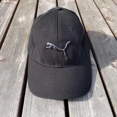 【希少デザイン】90s PUMA メタルロゴ キャップ 台湾製 ヴィンテージ 黒