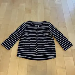 カリテ　ボーダー柄 ノーカラージャケットのサムネイル
