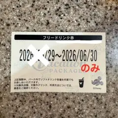 ディズニー バケーションパッケージ フリードリンク券 6/30 フリードリンクのサムネイル