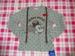 140ｃｍ新品長袖Ｔシャツ　ミニーマウス柄　綿100％　グレー