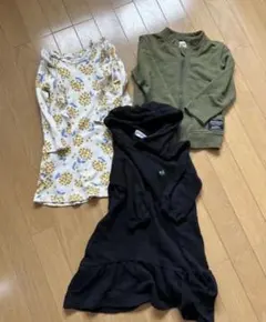 100 ワンピース　トップス　パーカー　花柄　長袖　スカート　女の子　キッズ