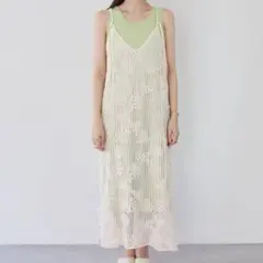 kastane フラワーレースキャミワンピース×タンクワンピースSET