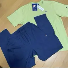 Champion メンズ半袖長パンツ