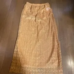 現品限り　スタニングルアー　オレンジレース柄ロングスカートサイズ０のサムネイル