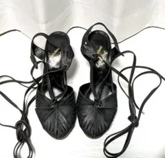 Vivienne Westwood ビビアン レースアップサンダル 黒 希少美品のサムネイル