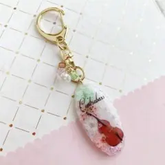 【3817】バスクラ キーホルダー カラフルドライフラワー入り バスクラリネット 3817】バスクラ キーホルダー カラフルドライフラワー入り バス