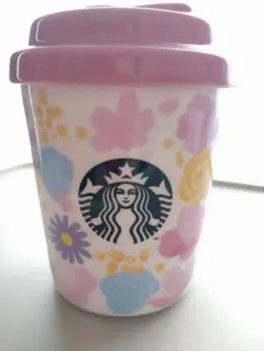 新品未使用　Starbucks 花柄 キャニスター 密閉蓋付き　スタバのサムネイル