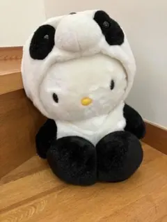 【平成レトロ】ハローキティ パンダフード ぬいぐるみ 約30cm