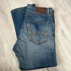 EDWIN503 デニム　W35 USED加工　ダメージデニム　インディゴブルー