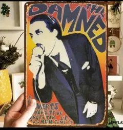 【輸入品】ブリキ看板/パンクバンド「The Damned」コンサートポスター看板