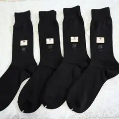ANDREA RICCI ブラックソックス 4足セット①　薄手　ビジネスソックス