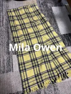Mila Owen ミラオーウェン　クルミ釦チェックスカート