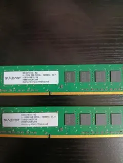 SUNEAST 8GB DDR3L 1600MHz メモリー 2枚セット 本体 - メルカリ