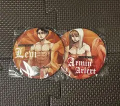 進撃の巨人 リヴァイ アルミン 缶バッジ 2個セット
