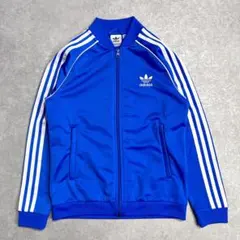 【極美品】キッズ adidas トラックジャケット ジャージ ブルー150