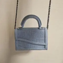 ZARA ショルダーバッグ デニム生地