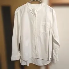 白スタンドカラーシャツ　無印良品　Mサイズ