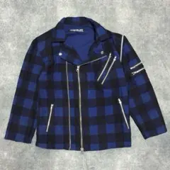 00s チェック　ライダース　ジャケット Archive grunge y2k
