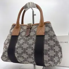 【美品】CELINE セリーヌ　パリマカダム　ハンドバッグ　トリオンフ　レザー