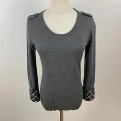訳あり BURBERRY BLUE LABEL ニット トップス ウール M
