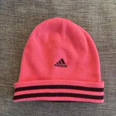 adidas ピンク ニット帽 フリーサイズ