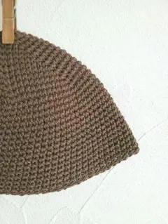 828. イスラム帽 コットン 浅め チョコブラウン