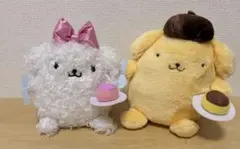 ポムポムプリン ぬいぐるみセット KDDI 電報 プリンくん、マカロン