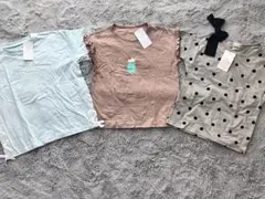 新品タグ付き 2 女の子 半袖Tシャツ 3枚セット 140cm 夏服 まとめ売りのサムネイル